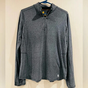 Carhartt Shirt Long Sleeve 1/4 Zip Gray Women's Large